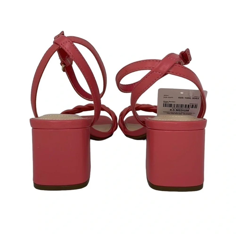 LIZ CLAIBORNE SANDALS NWT Pink Open Toes Strappy Braided 9.5 9 1/2